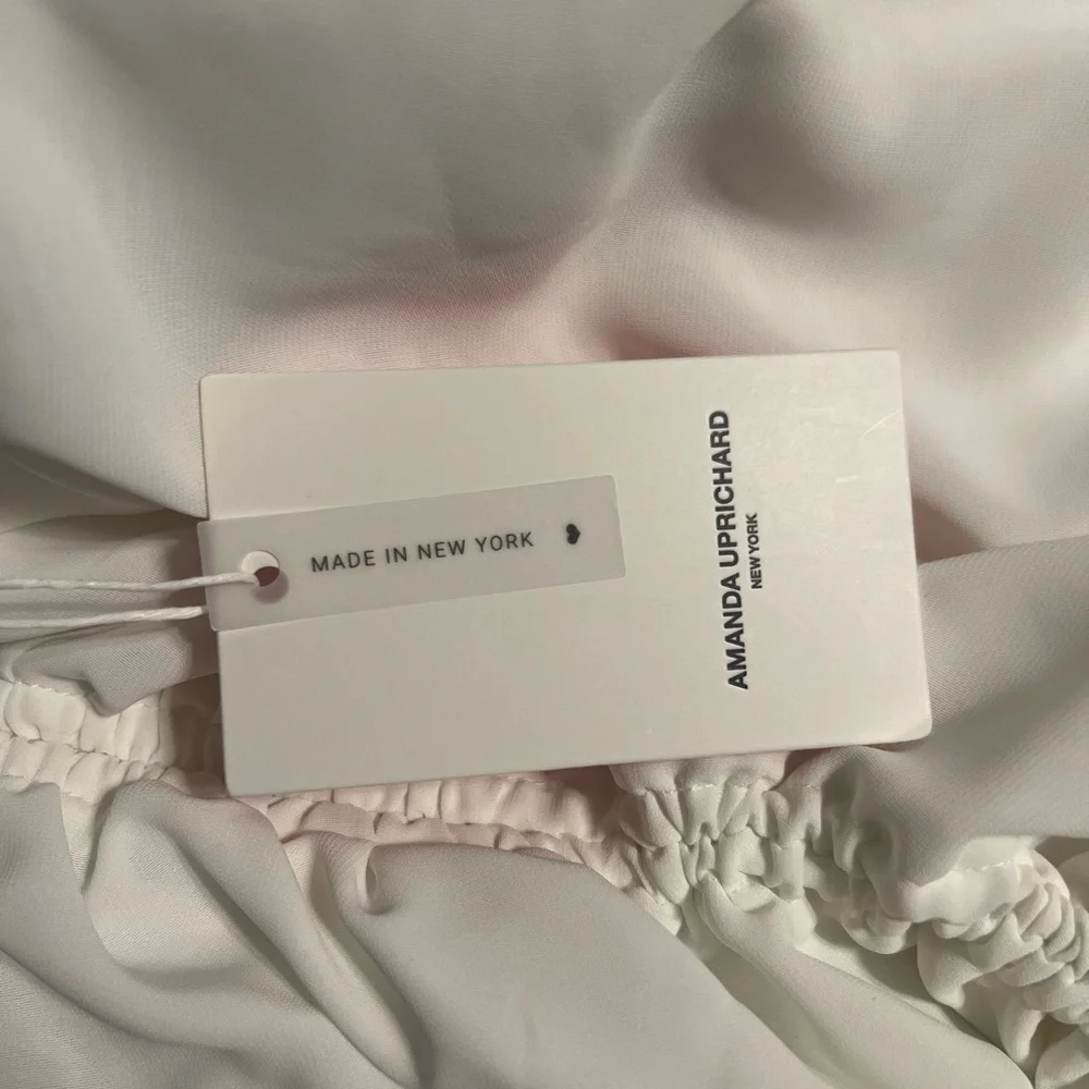 Amanda Uprichard Garcia Mini Dress White Ivory Multiway Tie Open Back Cinched S - Picture 7 of 9